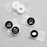 Law School Grad Party Favors - Round Candy Stickers - 108pc