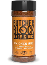 Butcher Block Provisions - Chicken Rub - Zesty Garlic & Spice Blend for Poultry - Sea Salt, Lemon Peel, Chili Powder, Seasoning - 5.9 oz