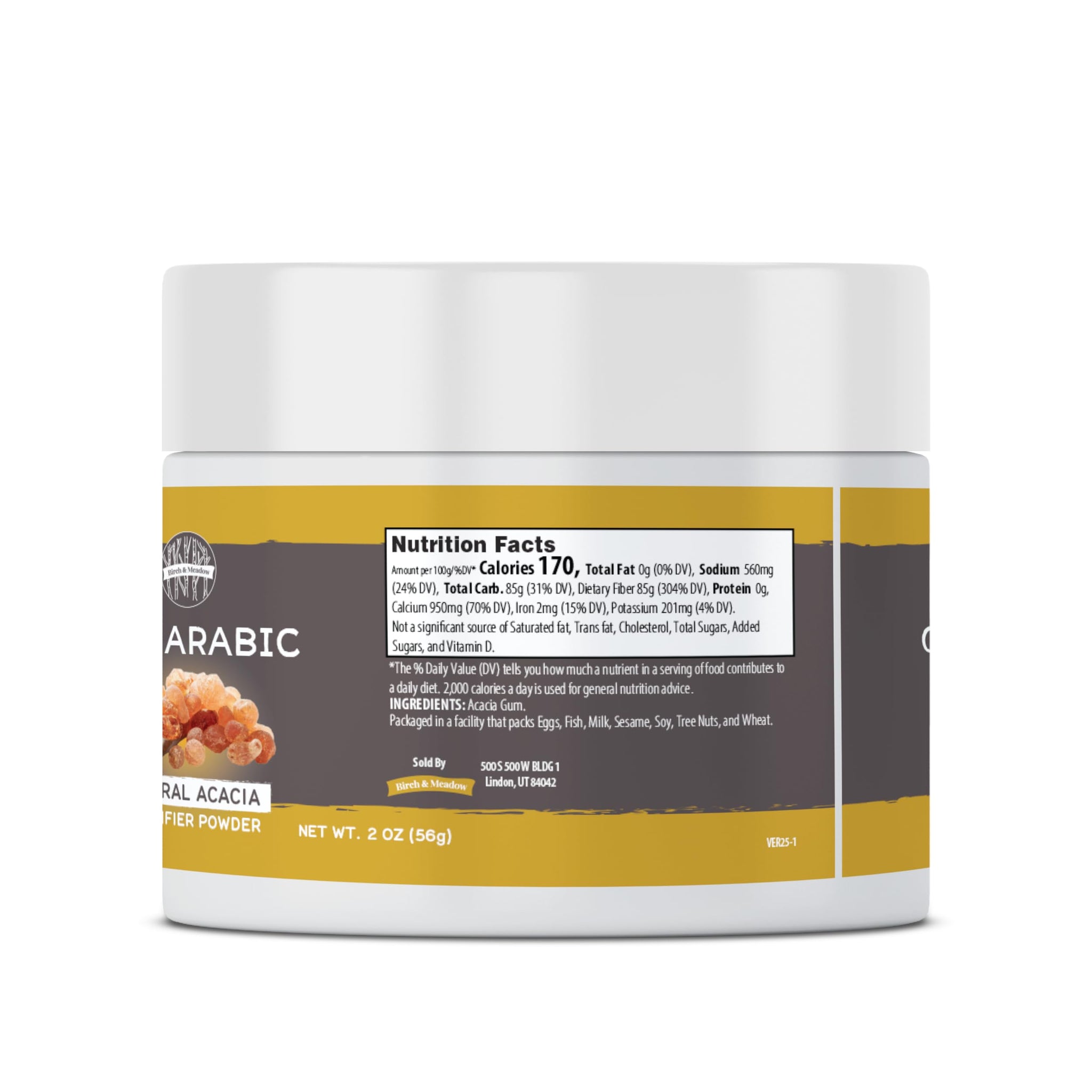 Birch & Meadow 2 oz of Gum Arabic, Acacia, Emulsifier & Thickener