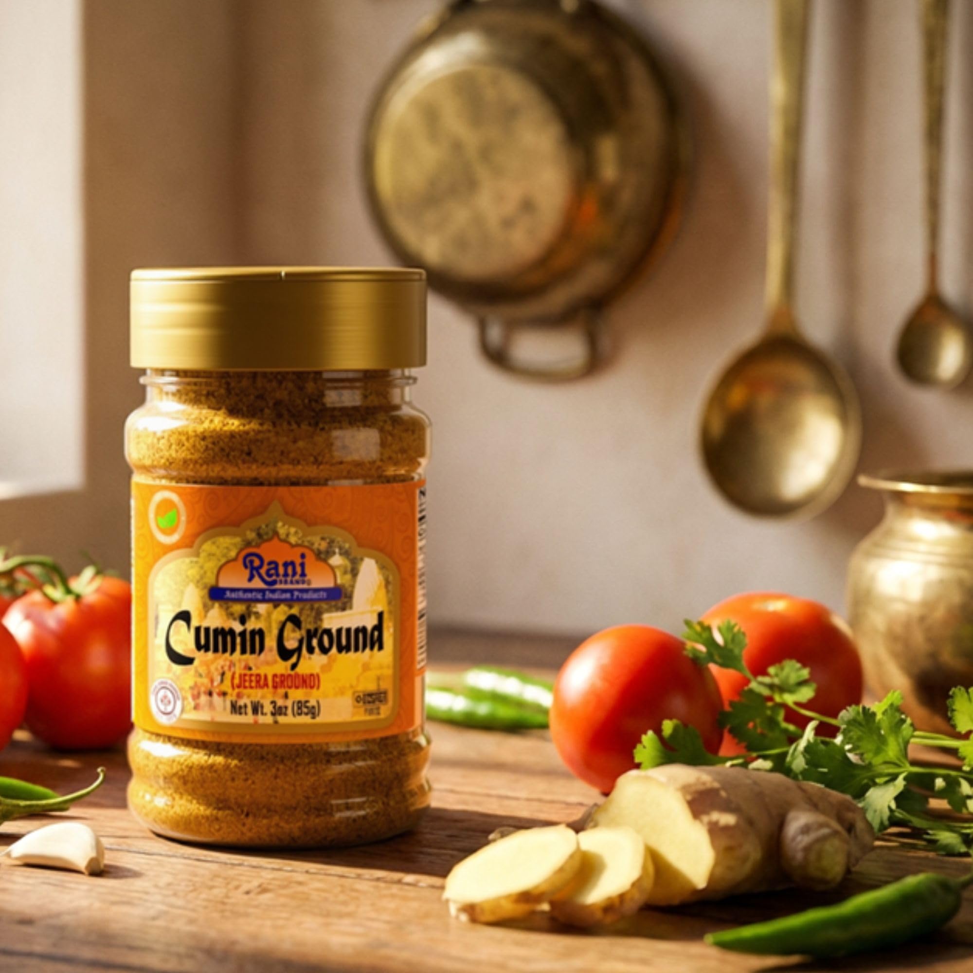 Rani Cumin (Jeera) Powder Spice 3oz (85g) PET Jar ~ All Natural | Vegan | Gluten Friendly | NON-GMO | Kosher | Indian Origin