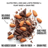 THE GRANOLA BAKERY TGB Chocolate Almond Keto Nuts, 1g Net Carb, No Added Sugar, High Fiber, Gluten Free, Grain Free, Healthy Low Carb Snack, 8oz