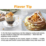 Minecook Funny Popping Dalgona Crunch Candy Coffee Toppings - Sweet, Smooth & Fizzy Pop Sensation - Party & Halloween Treats - Individually Wrapped
