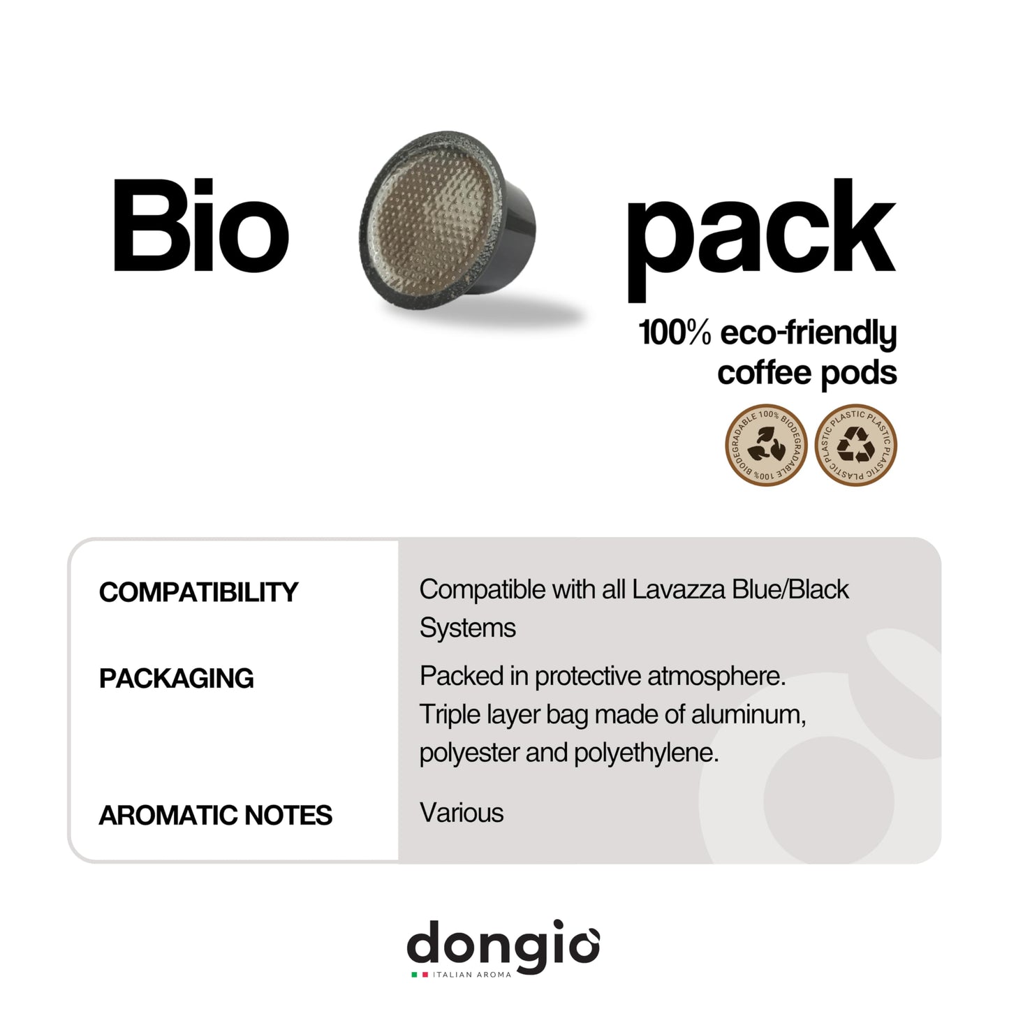 Dongio Caffe Variety Pack Capsules Compatible with Lavazza Blue - 160 Count | Italian Espresso Capsules, Rich Crema, Assorted Roasts, Roasted in Italy