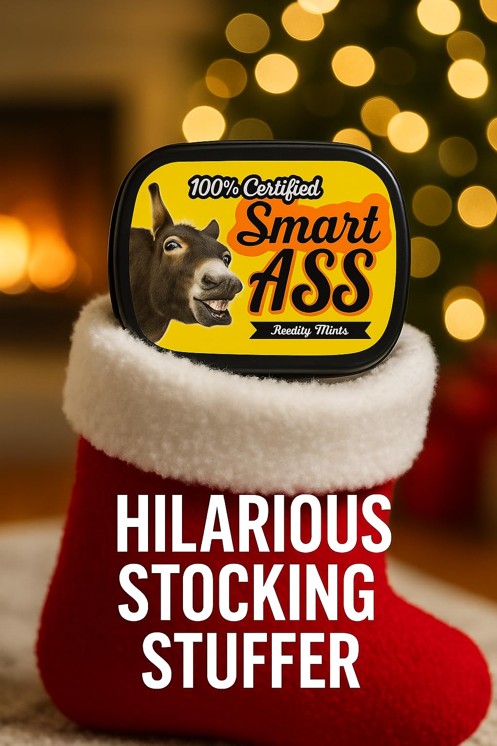 100% Smart Ass Mints - Gift for Sarcastic People - Funny Gifts for Men - Funny Mint Tins - Stocking Stuffers for Friends - Peppermint Mints - Smartass