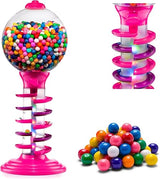 Playo Big Light and Sound Spiral Gumball Bank - 21" - Gumballs Included - Kids Twirling Style Candy Dispenser - Birthday Parties, Novelties, Party