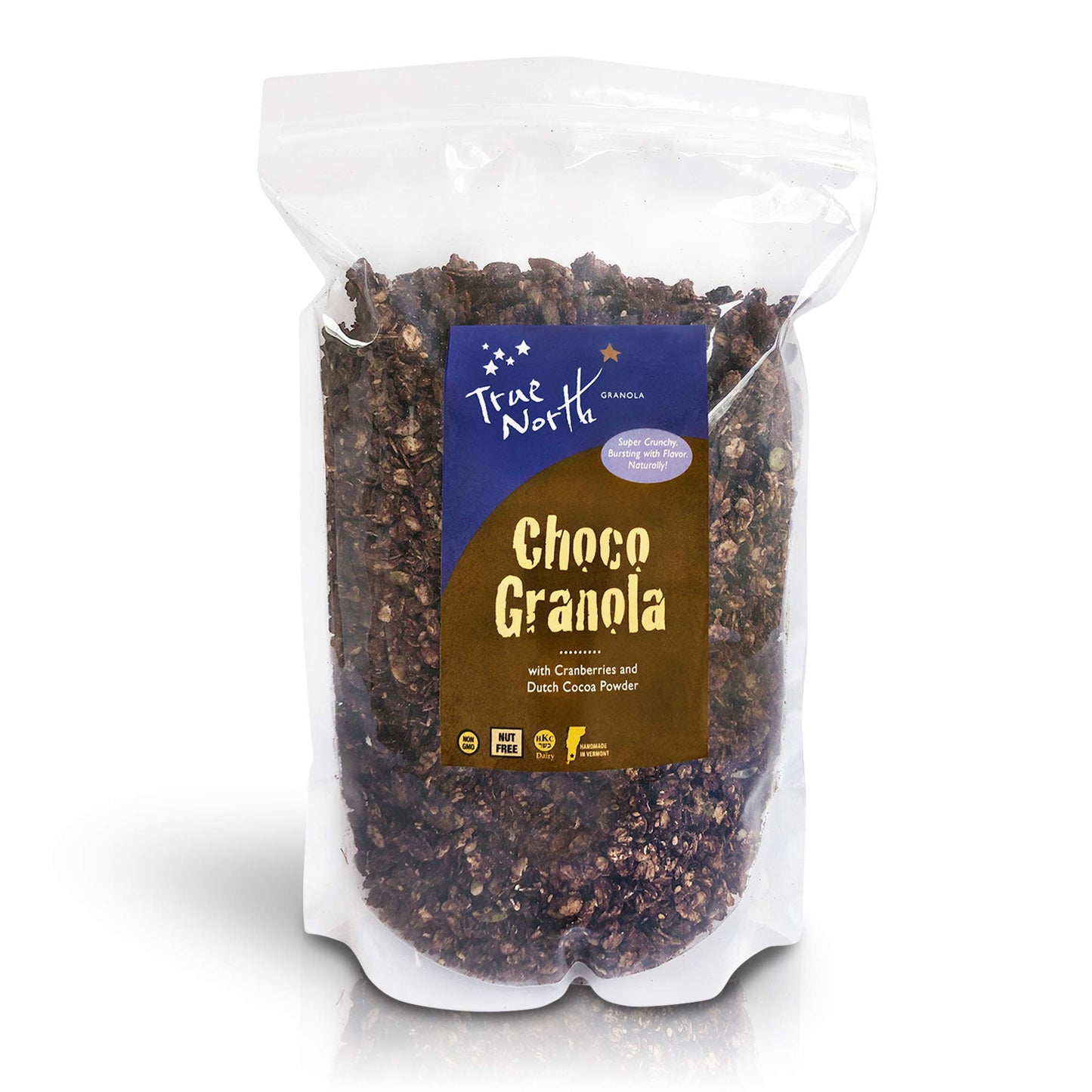 True North Granola - Chocolate Granola Cereal with Rolled Oats, Belgian Chocolate, Dried Cranberries, All Natural and Non-GMO, Bulk Bag, 5 lb.