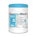 Metrex CaviWipes Bleach Surface Disinfecting Wipes - Multi-Purpose Disinfectant Towelettes for Hard, Non-Porous Surfaces in Healthcare Settings - 90
