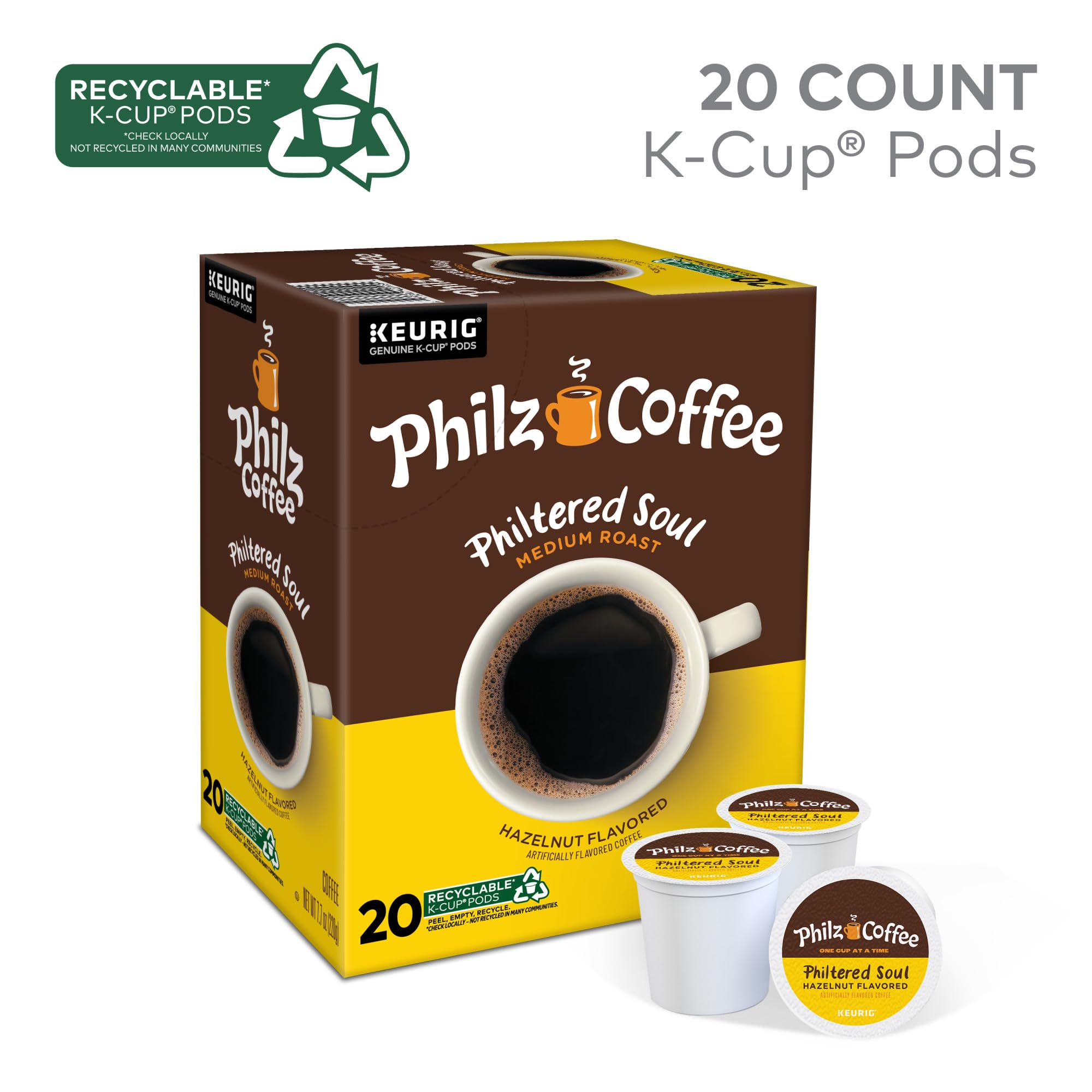 Philz Coffee Philtered Soul K-Cup® Pod Coffee, Single Serve Keurig® K-Cup® Pods, Medium Roast Coffee, 20 count