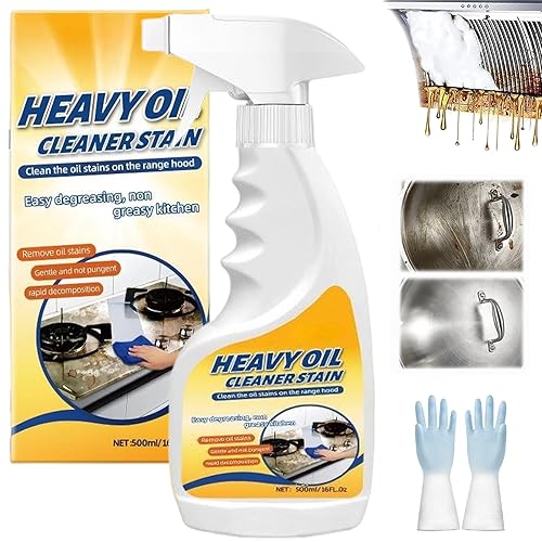RNAISIKIY Multi-Purpose Heavy Grime Duty Cleaner, 2026 New Heavy Oil Cleaner Stain, 500ML/16.9FL Oz Heavy Oil Stain Cleaner Kitchen, Degreaser Spray