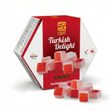 Turkish Delight Candy (Lokum) - Gourmet Chewy Candy, Premium Gift Box - Honeycomb Packaging, 8.8 oz (250g), Middle Eastern Sweets (Pomegranate)