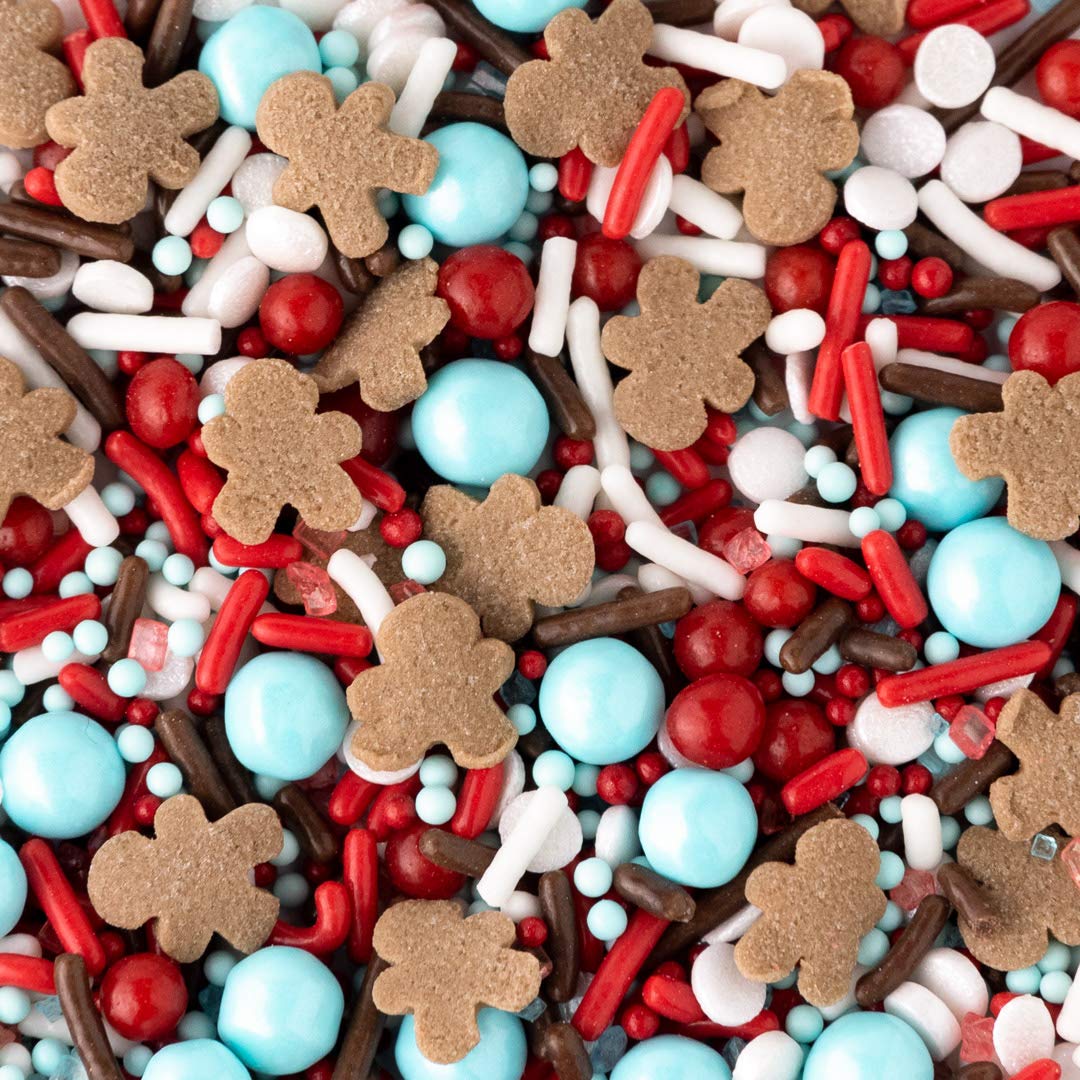 Sweets Indeed Sprinkles, Gingerbread Edible Sprinkle Mix, Perfect for Cake Decorations, Baking, Ice Cream, Cookies, Cupcake Topper 4 ounces