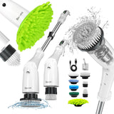 Barumi Electric Spin Scrubber - 3 Spin Modes, LED Control Panel, Adjustable Head Angles, Full Extension, Perfect for Bathroom, Kitchen, Tub, Floor