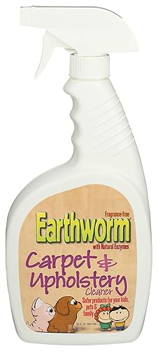 Earthworm Carpet & Upholstery Cleaner Spot & Stain Remover - Natural Enzymes, Safer for Family, Environmentally Responsible - 22 oz