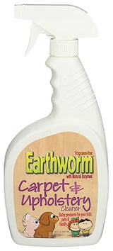 Earthworm Carpet & Upholstery Cleaner Spot & Stain Remover - Natural Enzymes, Safer for Family, Environmentally Responsible - 22 oz
