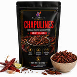Alebrixes | Chapulines From Oaxaca 4oz (114g) Enchilados | Premium Toasted Edible Grasshoppers - Marinated Spicy Flavor - Always Fresh & Delicious