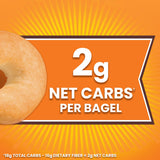 Thomas' Keto Plain Bagel Thins, 8 count, (1.63 oz each), Bagels, 13 oz Bag