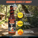 Rockin’ Grandma’s Smoky Sauce by Dave’s Gourmet - 5 fl oz Bottle - Featured on Prime Video’s Jury Duty: Company Retreat - Zero Calorie Bold Smoky Hot