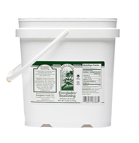 Everglades All Purpose Seasoning - Southern Spice Blend for Meats & Seafood - 5 lb Tub