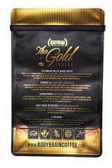 BodyBrain Mushroom Coffee with Lion's Mane, Ashwagandha, Tongkat Ali & L-Theanine | Freeze-Dried Colombian Nootropic Coffee for Focus and Energy, 30