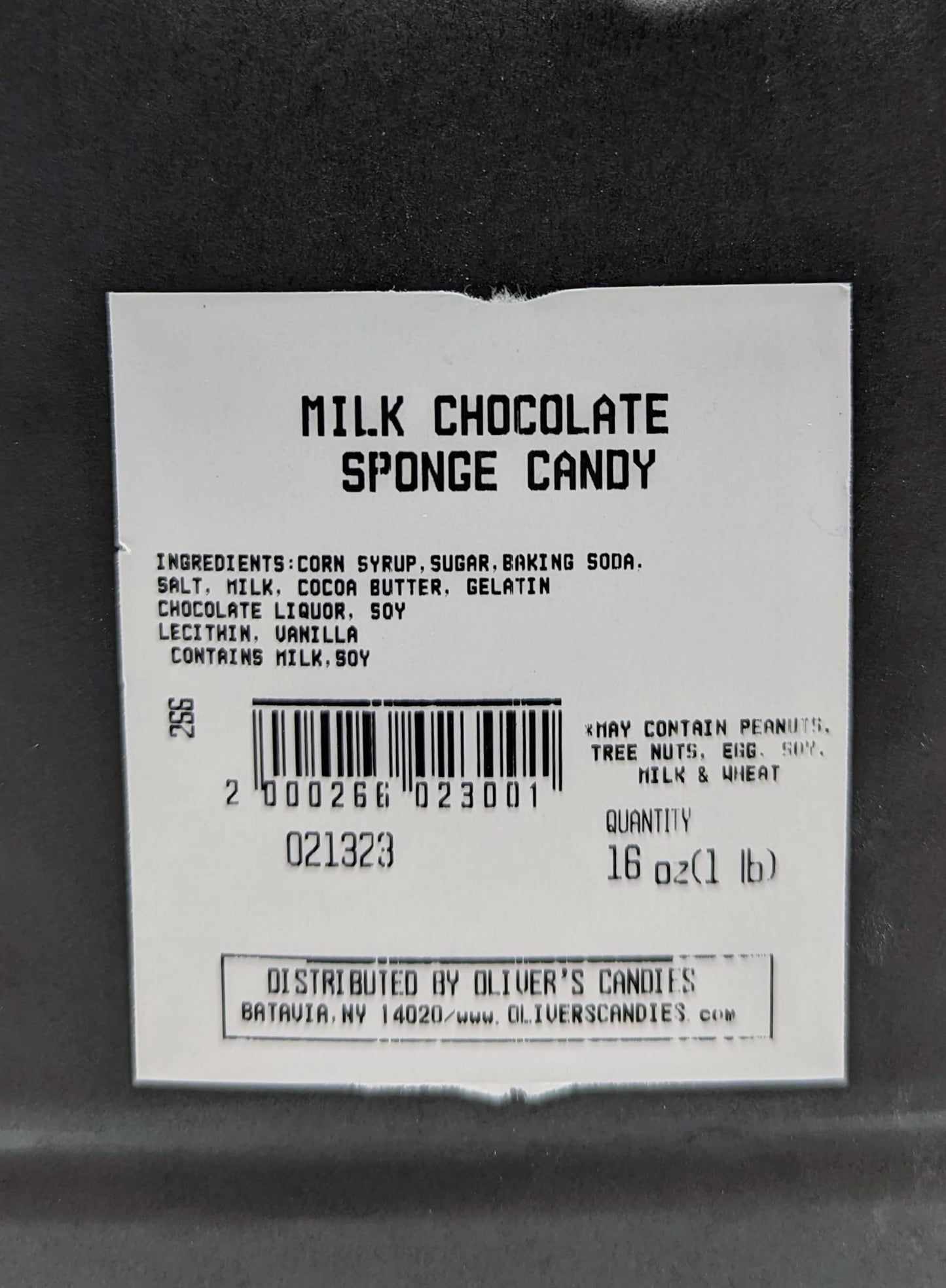 Oliver's Sponge Candy - Milk Chocolate, 1 pound