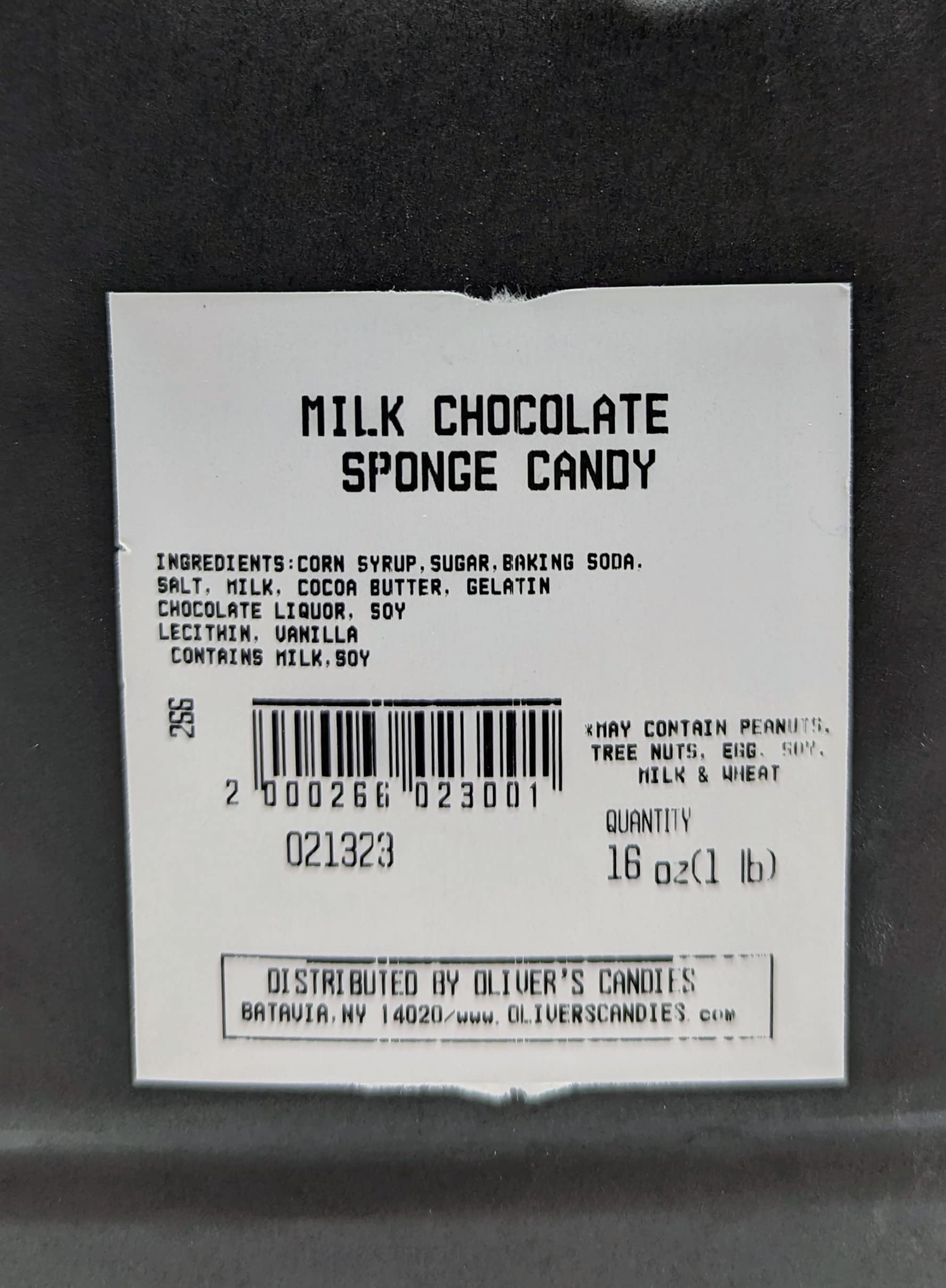 Oliver's Sponge Candy - Milk Chocolate, 1 pound