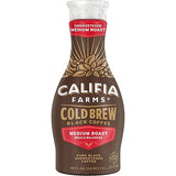 Califia Farms - Pure Black Medium Roast Cold Brew Coffee, 48 Oz, 100% Arabica, Plant Based, Vegan, Gluten Free, Non GMO, Sugar Free, Iced Coffee