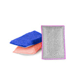 Smart Design Non Scratch Scrub Sponge with Bamboo Odorless Rayon Fiber - Set of 6 - Ultra Absorbent - Soft and Scrubber Side - Cleaning, Dishes