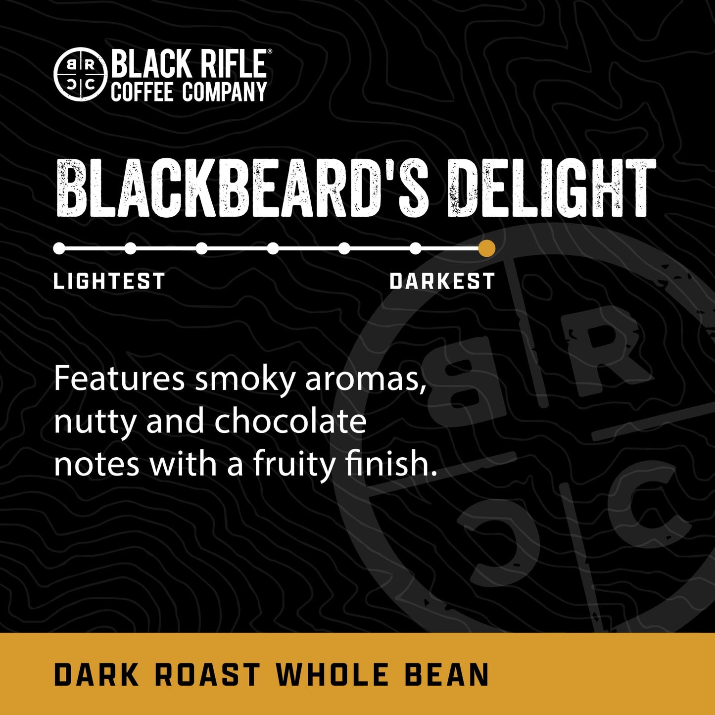 Black Rifle Coffee Company Blackbeard's Delight, 12oz Bag, Whole Bean Dark Roast - Roasted Blend Made from Arabica Beans - Colombian & Brazilian Beans