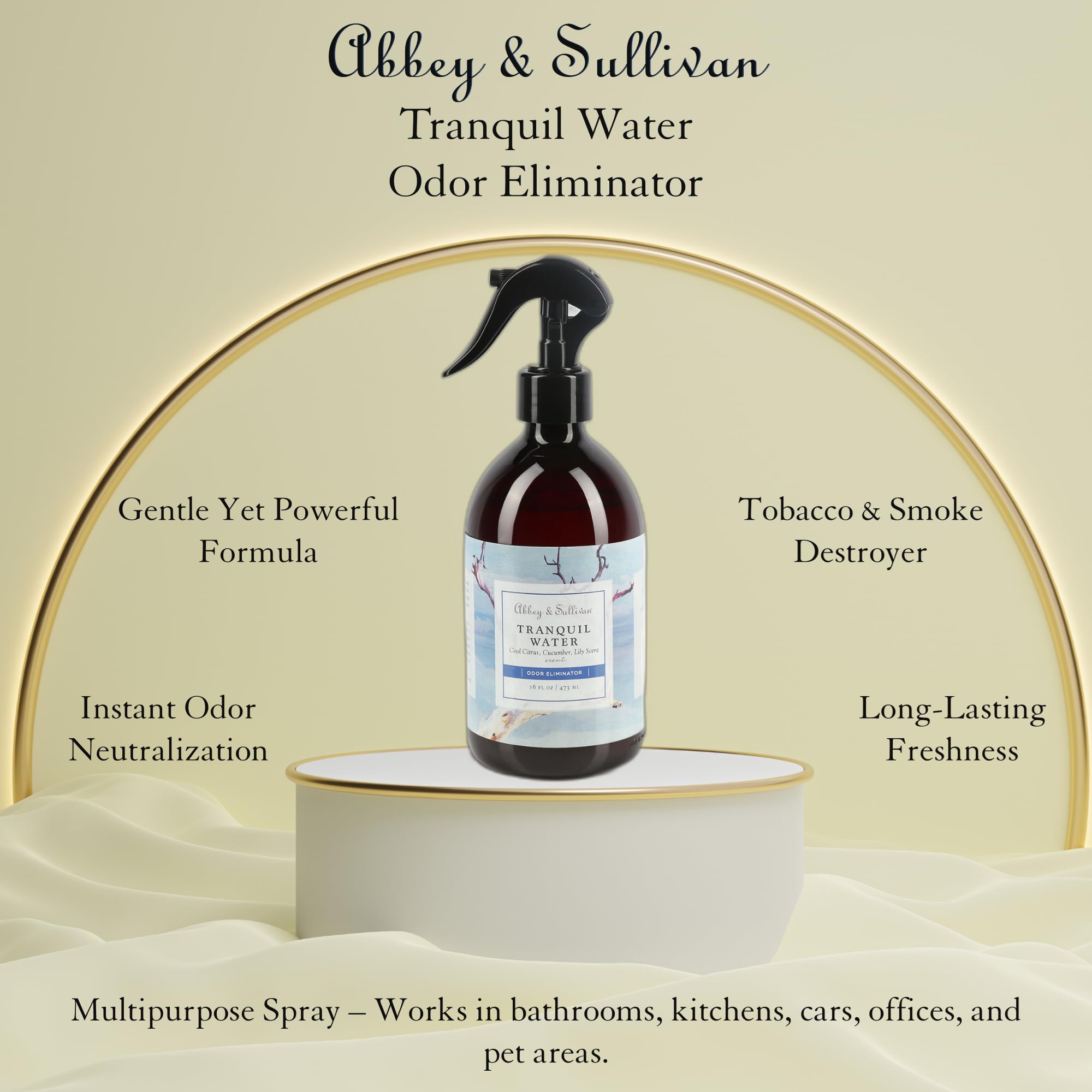 Abbey & Sullivan Odor Eliminator, Tranquil Water, 16 oz