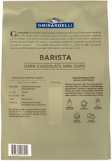 Ghirardelli Dark Chocolate Barista Mini Chip, 5lb Bag with Barista Spoon