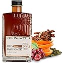 Strongwater Old Fashioned Mix - Makes 32 Cocktails - Handcrafted Old Fashioned Syrup with Bitters, Orange, Cherry, Organic Demerara Sugar - Craft