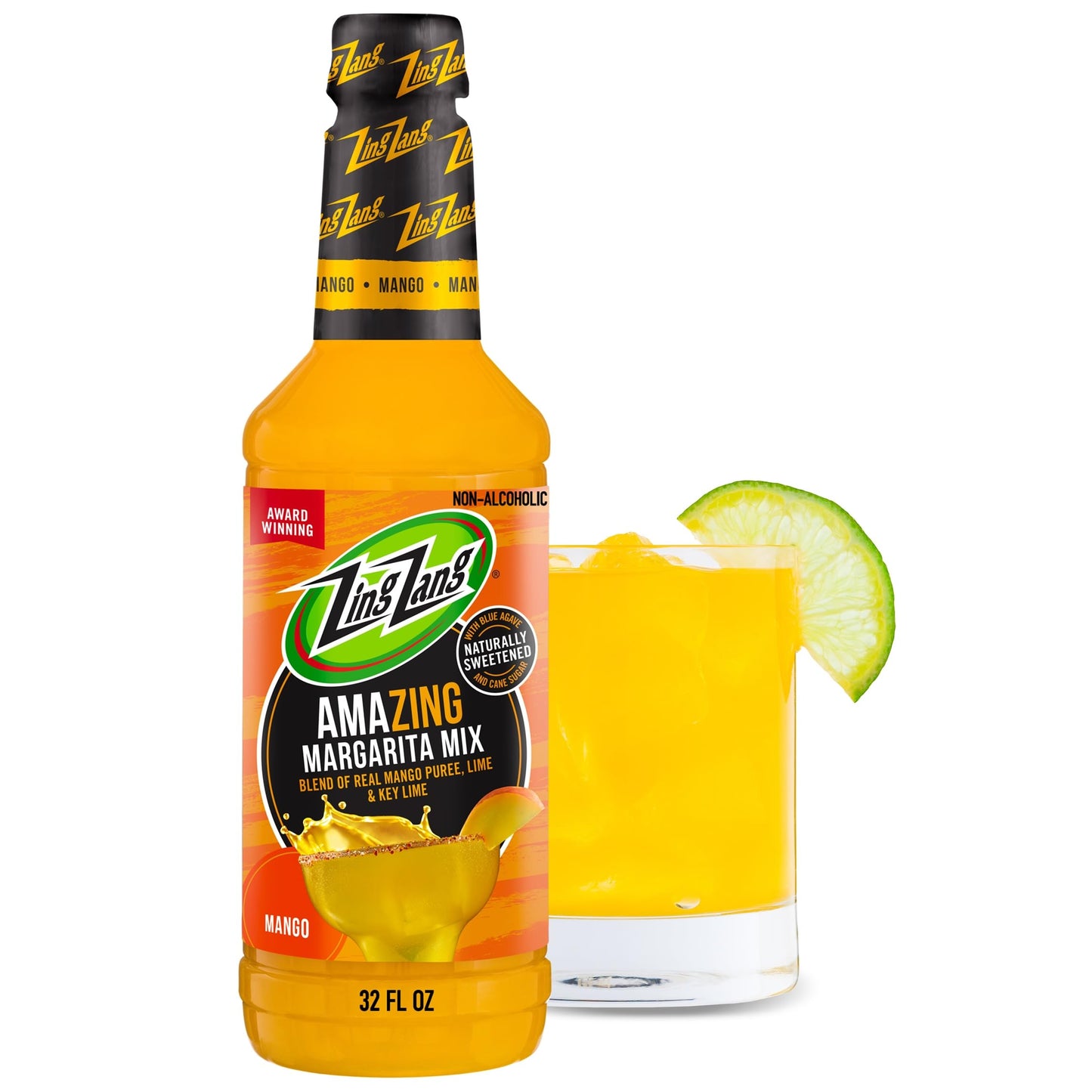 Zing Zang Mango Margarita Mix | Amazing Non-Alcoholic Cocktail Mixer | 32 Fl Oz Bottle (Pack of 1)