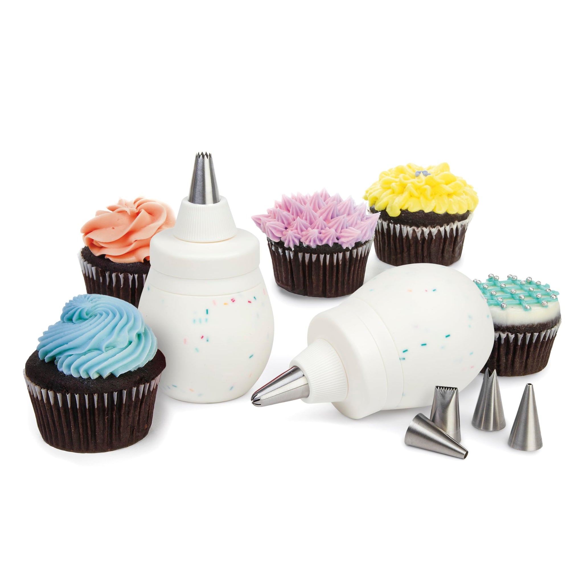 Prepworks by Progressive 8-Piece Frosting Bulb Decorating Kit (Confetti)