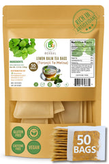 Toronjil (Lemon Balm) Herbal Tea - 50 Bags (2 g Each) - 100% Natural, Vegan, Non-GMO, Sugar-Free, Caffeine-Free - Calming & Antioxidant-Rich Infusion