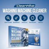 Washing Machine Cleaner Tablets - 24 Pack (1 Year Supply) Deep Cleaning Descaler for HE Front & Top Load Washers - Eco-Friendly Septic Safe Formula