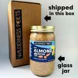 Wilderness Poets, Almond Butter - Organic Raw Nut Butter (1 Pound) - Vegan, Gluten Free, Non GMO, No Salt, No Sugar - Glass Jar