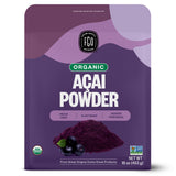 FGO Organic Acai Powder, 1 Pound / 16oz Bulk Resealable Pouch, Freeze Dried Superfood Berry from Brazil, No Sugar & Additives,Great for Drinks