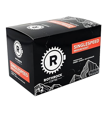 Rothrock Coffee - Singlespeed - Medium Roast - K-Cups - Specialty Coffee Pods - Single Serve - Signature Blend - Balanced & Versatile Roast - Fruity