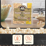 18-Count Organic Popcorn Packets - Pre-Measured 8-Ounce All-in-One Popping Machine Packs with Coconut Oil and Buttered Salt by Great Northern Popcorn