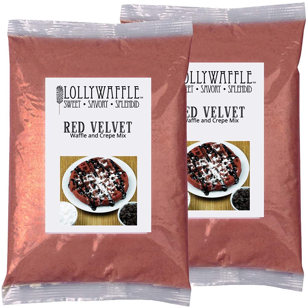 Lolly Waffle Red Velvet Waffle Mix, 2 Lbs. (32 ounces) Waffle Mix