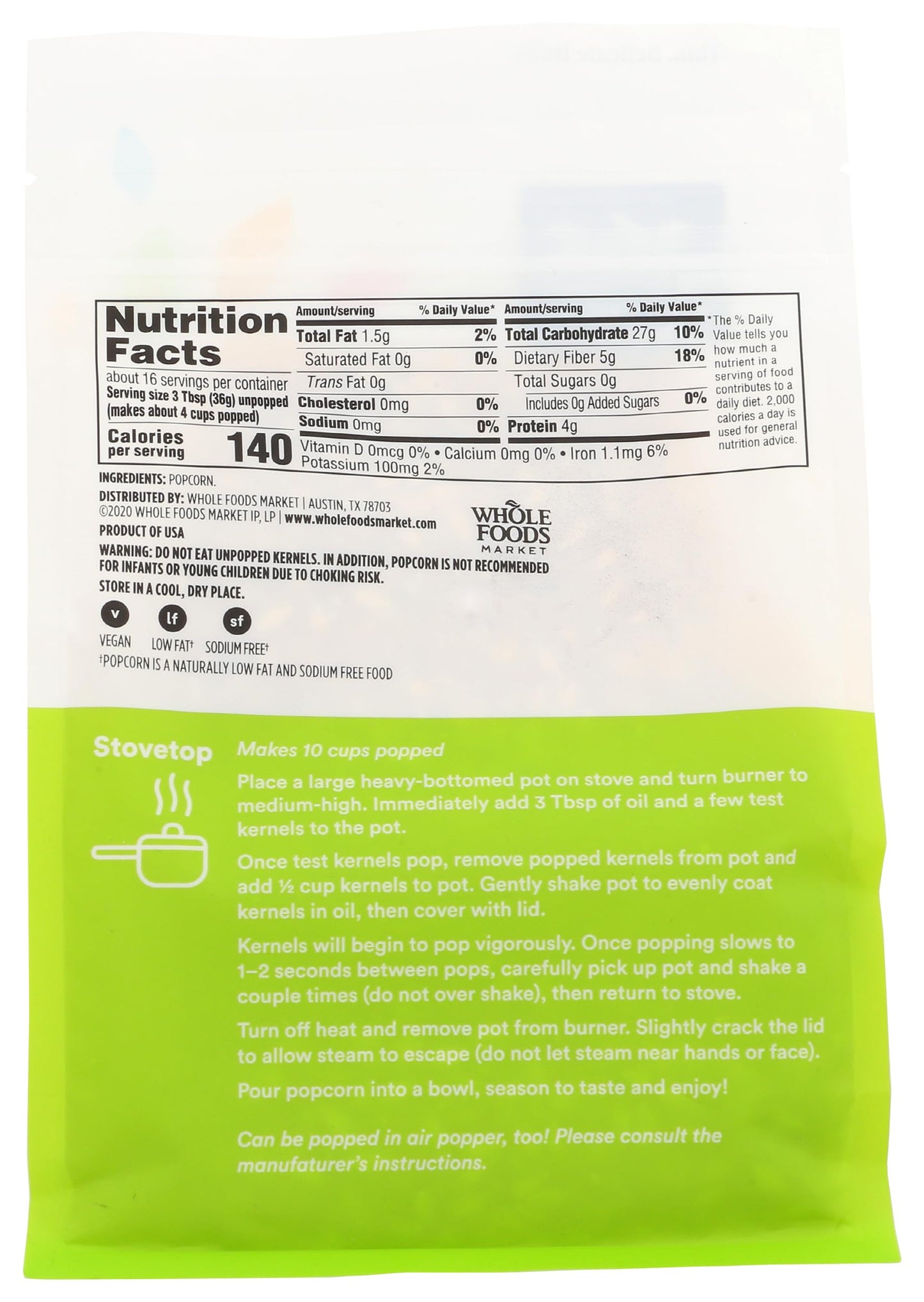 365 by Whole Foods Market, Heirloom Popcorn Kernels, 20 Ounce