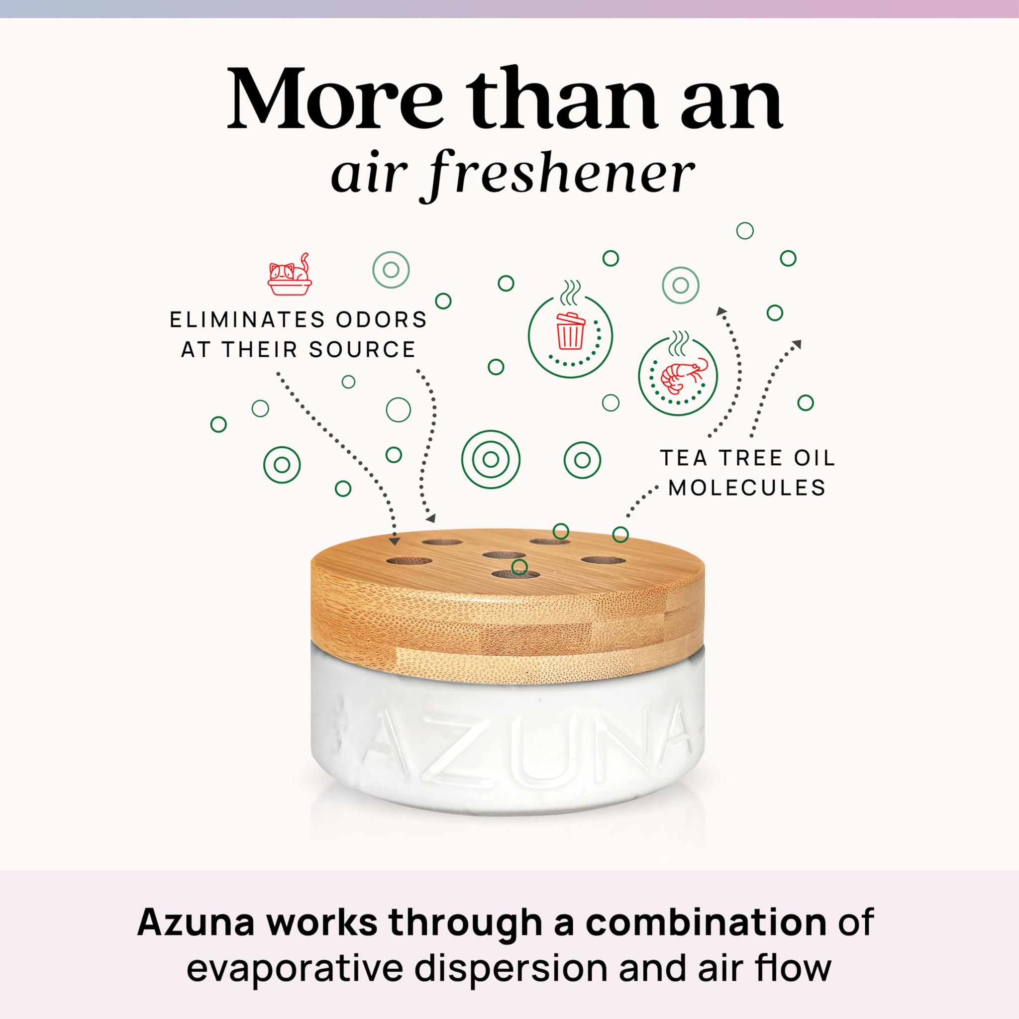 Azuna Air Freshener and Odor Eliminator for Strong Odor Gel 12oz Refill Pouch | Plant-Based & Long Lasting | Pet, Smoke, Home and Bathroom |