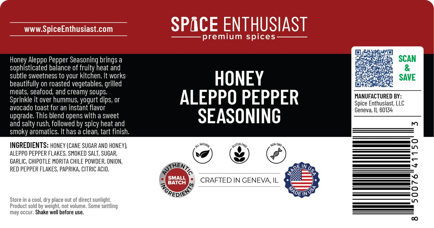 Spice Enthusiast Honey Aleppo Pepper Seasoning - 5 oz