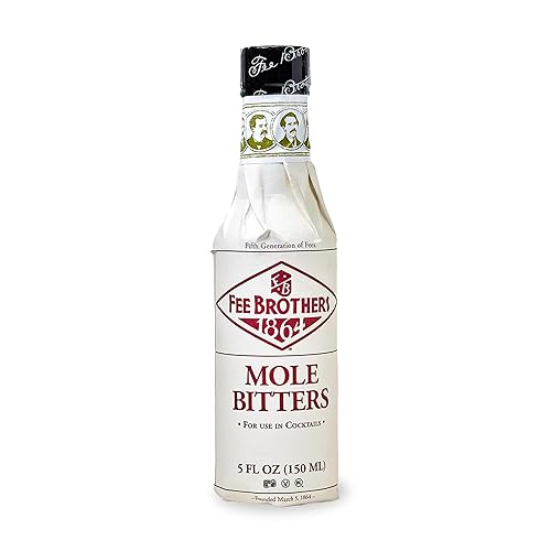 Fee Brothers Mole Cocktail Bitters - Aromatic Cocktail Mixer & Concentrated Flavoring, Gluten Free, Vegan-Friendly, 5 fl oz