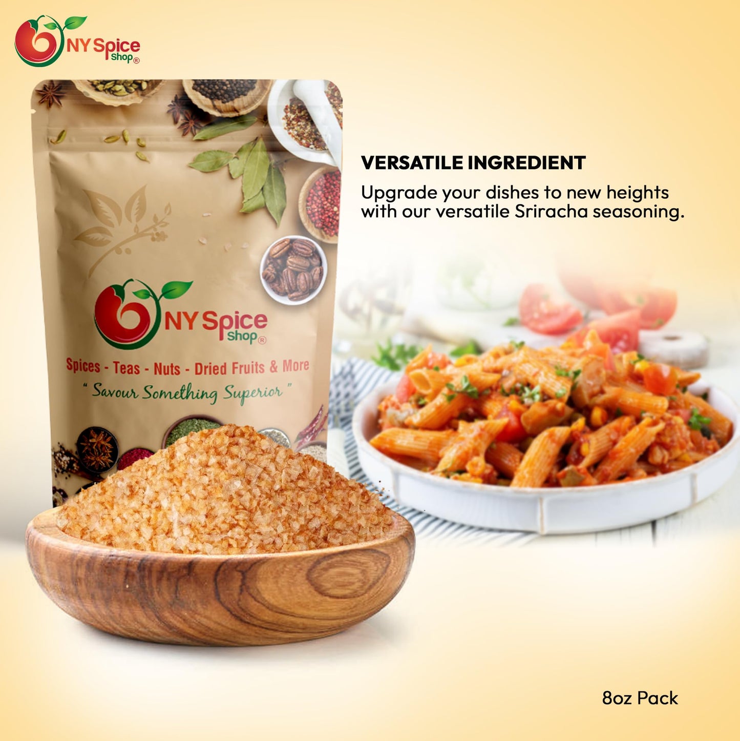 NY Spice Shop Sriracha Salt -3 Pound Sriracha Sea Salt - Sriracha Seasoning Powder - Sriracha Powder For Scrambled Eggs Stir-Fries Noodles And Pizza