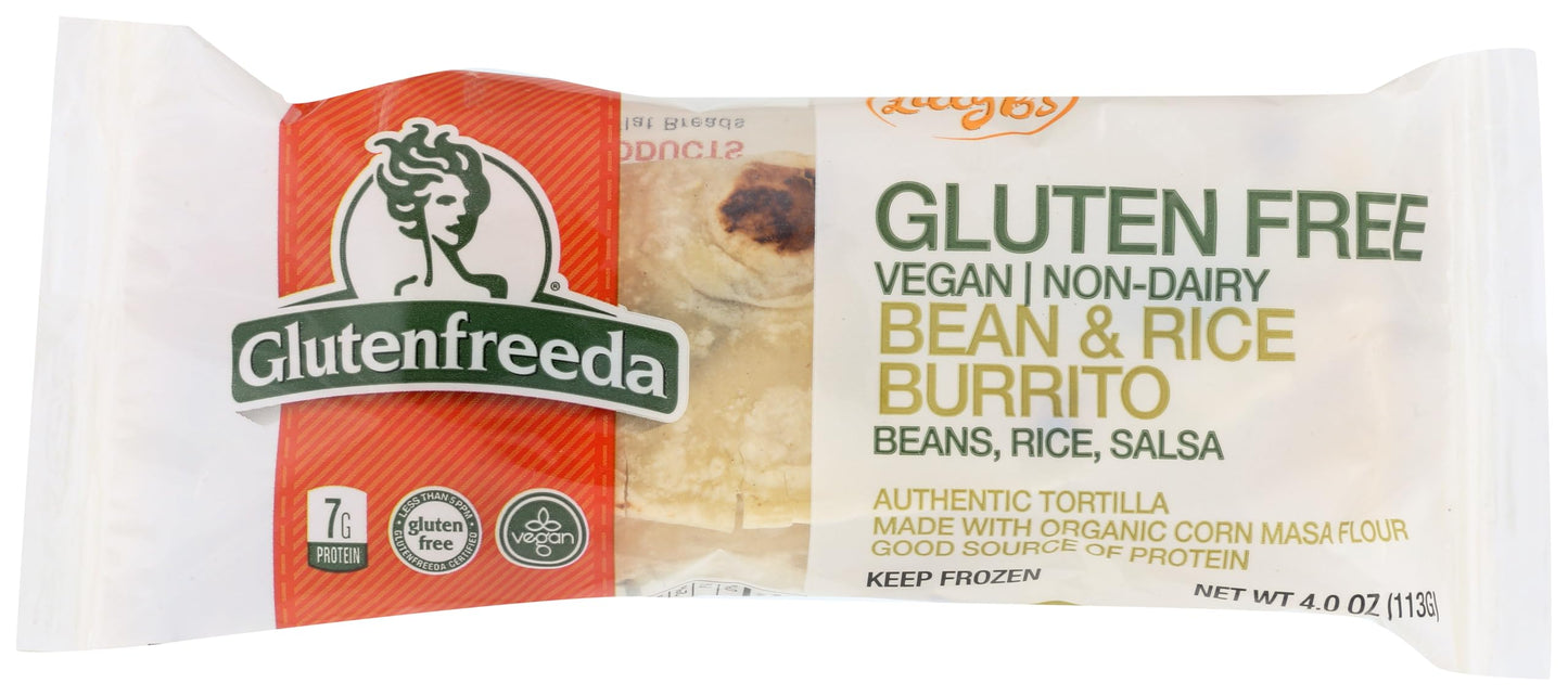 Glutenfreedas Burrito Gluten dairy free Vegetarian, 4.5 oz
