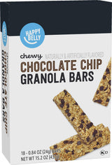 Amazon Brand - Happy Belly Chewy Chocolate Chip Granola Bars, 0.84 oz, 18 Count