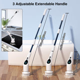 Electric Spin Scrubber, Electric Spin Cordless Tub and Tile Scrubber with Voice Broadcasting 3 Speed 9 Replaceable Clean Heads Power Spin Scrubbers
