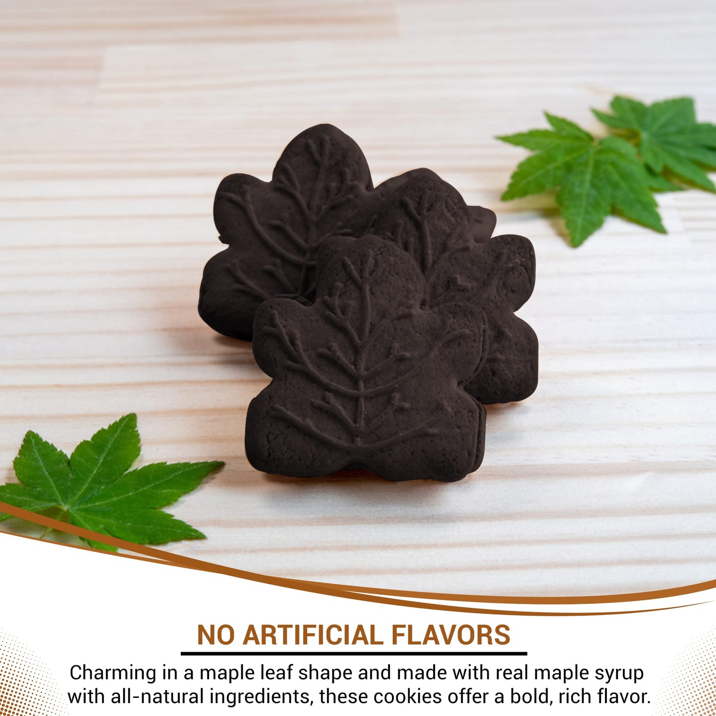 Turkey Hill Sugarbush 100% Pure Canadian Premium Maple Syrup Chocolate Cream Filled Cookies- All-Natural Maple Leaf Shape Delicious Cookies(2 Pack