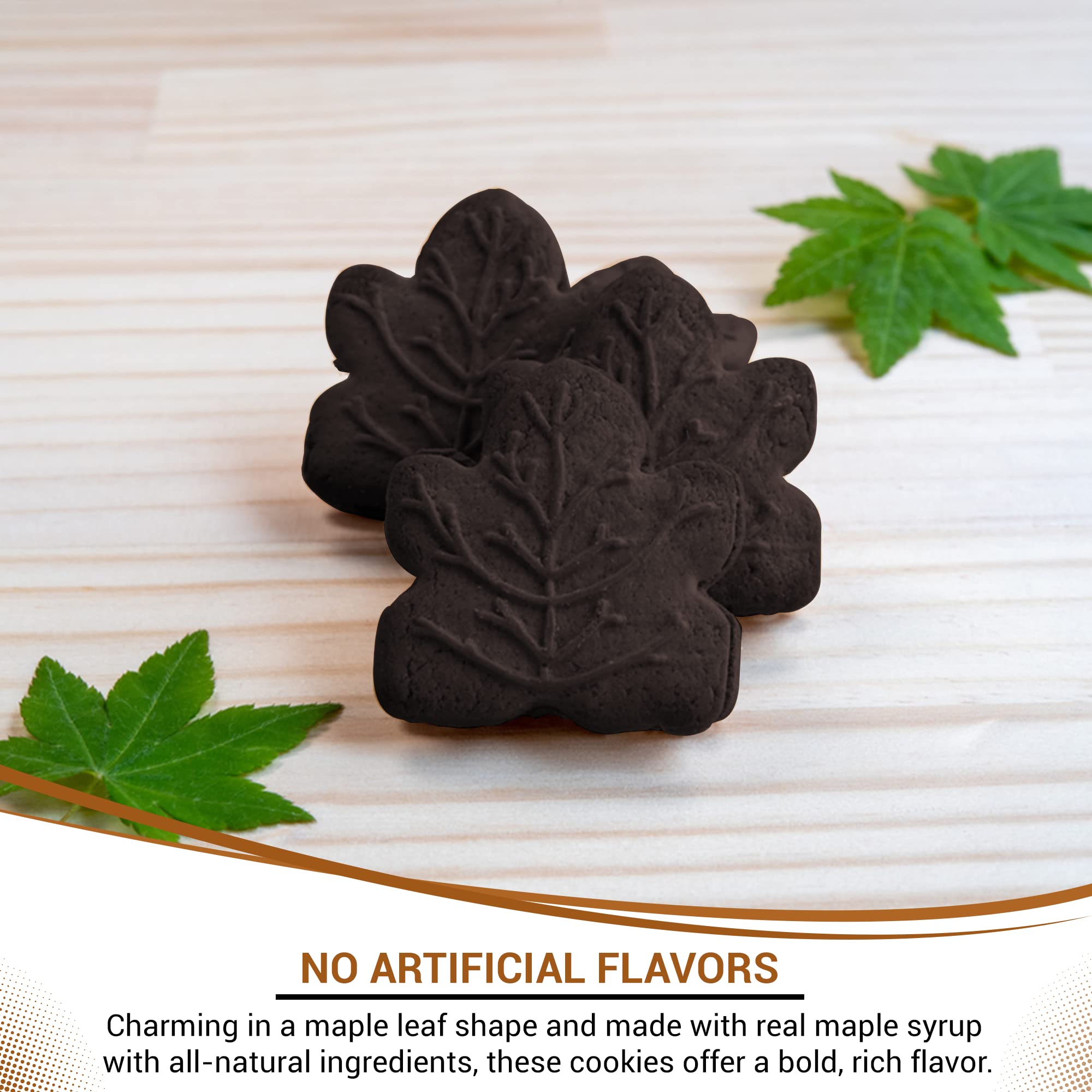 Turkey Hill Sugarbush 100% Pure Canadian Premium Maple Syrup Chocolate Cream Filled Cookies- All-Natural Maple Leaf Shape Delicious Cookies(2 Pack